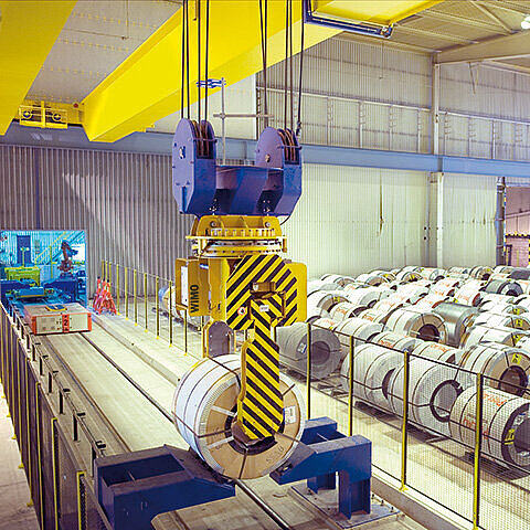 Automatik-Teleskop-Coilzange zum vollautomatischen Transport von Coils