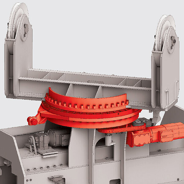 Horizontal-Dreheinrichtung in Kugeldrehkranzausführung Horizontal-Dreheinrichtung in Kugeldrehkranzausführung