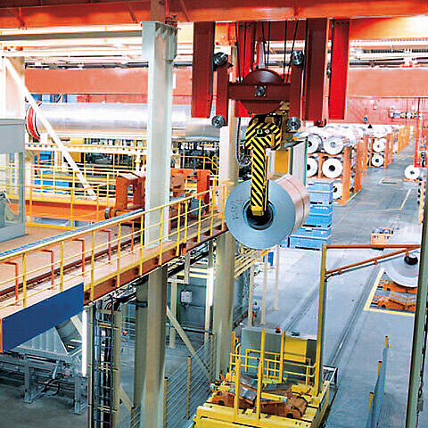 Teleskop-Coilzange  für vollautomatischen Transport