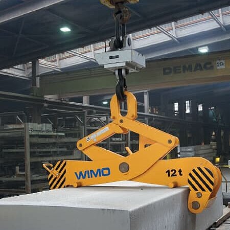 Mechanical scissor construction slab tongs