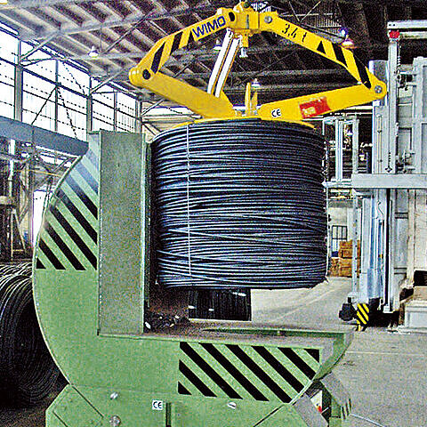 Wire coil turning device, motor-driven (90°)