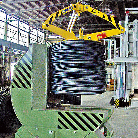 Drahtcoil-Wendeeinrichtung, motorisch angetrieben (90°)