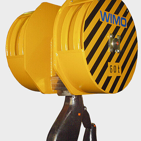 WIMO® crane hook blocks with hook turning drive (4 rope pulleys) WIMO® crane hook blocks with hook turning drive (4 rope pulleys)