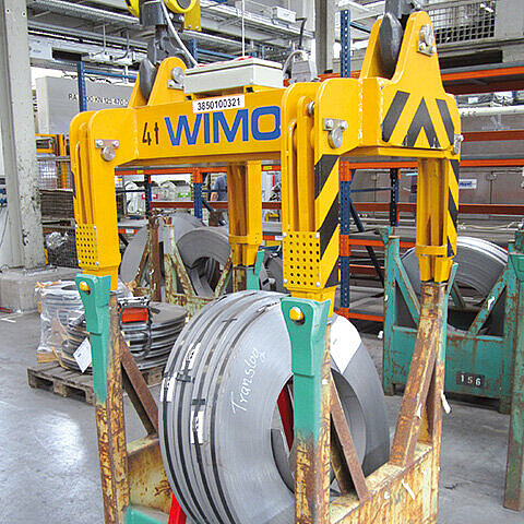 Behälterzange mit Verriegelungsbolzen