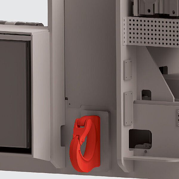 Beidseitig angebrachte Anschweißhaken Beidseitig angebrachte Anschweißhaken