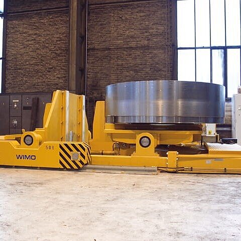 Special turning device, hydraulically retractable