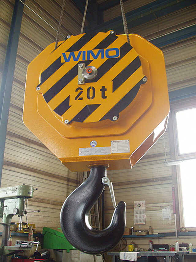 WIMO®-Kranunterflasche mit Drehhaken und Wägeeinrichtung