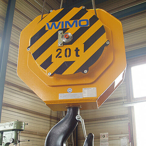 WIMO®-Crane hook block with turning drive and weighing device WIMO®-Crane hook block with turning drive and weighing device