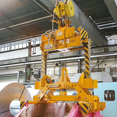 Schrottcontainerzange mit Aufhängeadapter