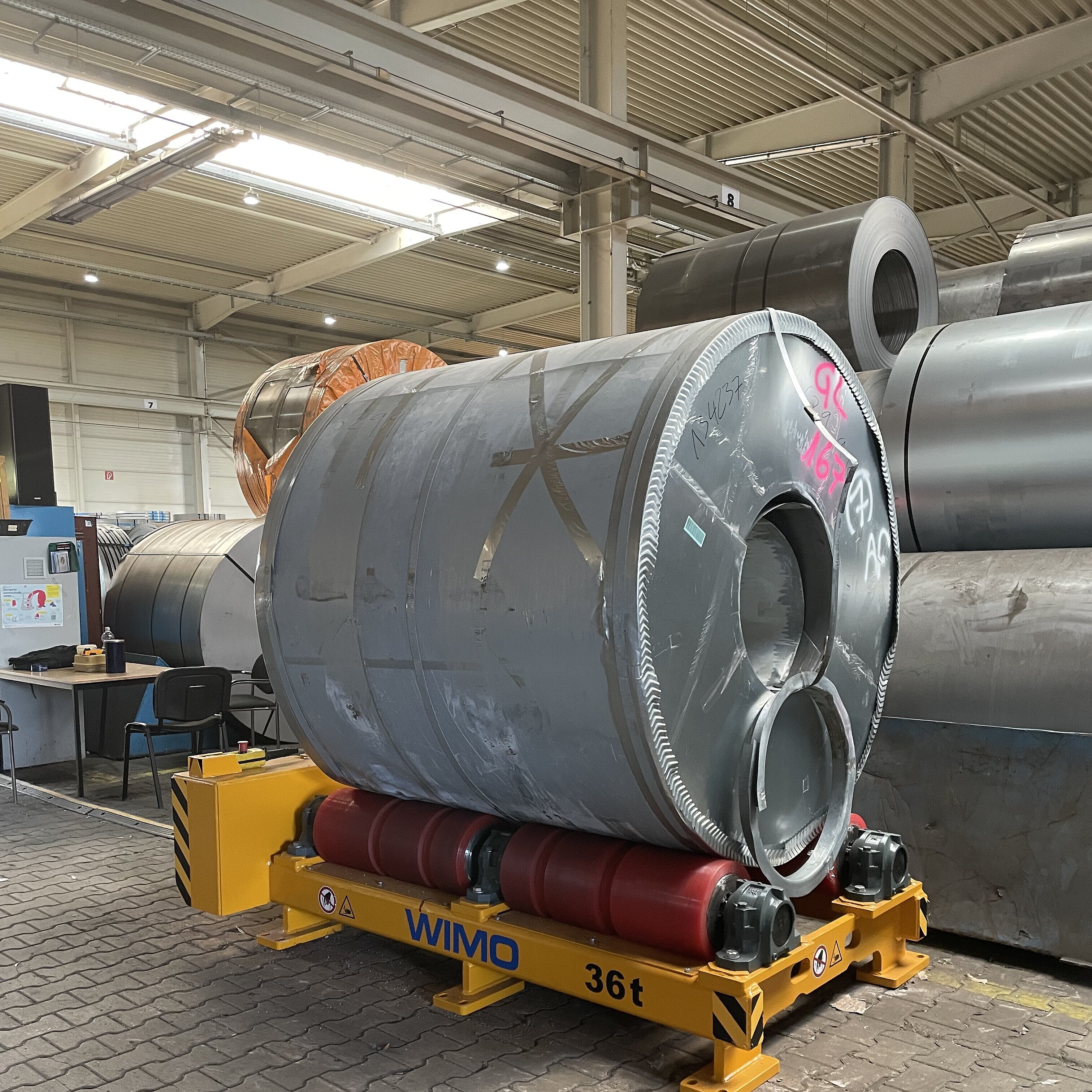 WIMO Abwickelstation – sicheres Drehen und Positionieren von Coils