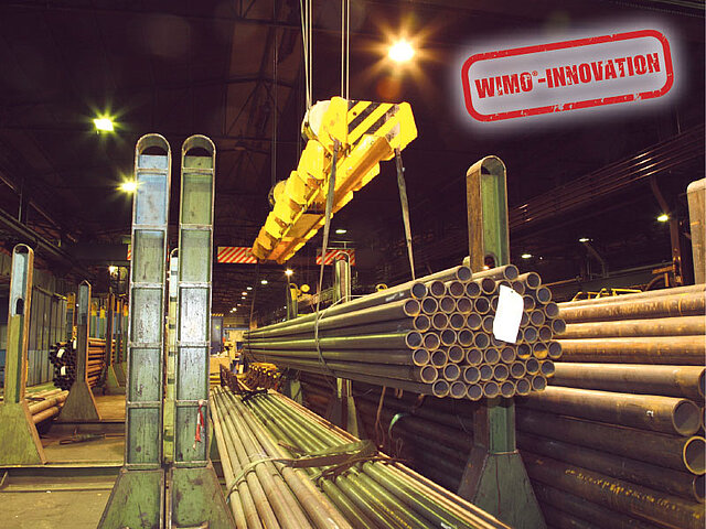 Traverse für den unfallsicheren und rationellen Umschlag von Langgütern