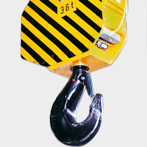 WIMO®-Kranunterflaschen mit Hakendrehantrieb (3 Seilrollen)