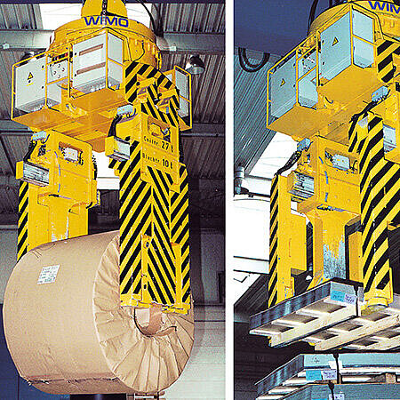 WIMO® Universalzange mit Horizontal-Dreheinrichtung – für gemischte Lager und wechselnde Lasten