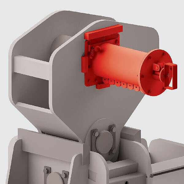 Sliding bolt on rollers