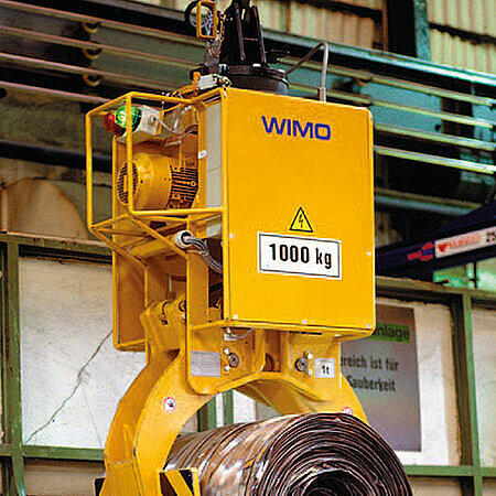 Saumschrottcoilzange mit hydraulischem Zangenarmantrieb