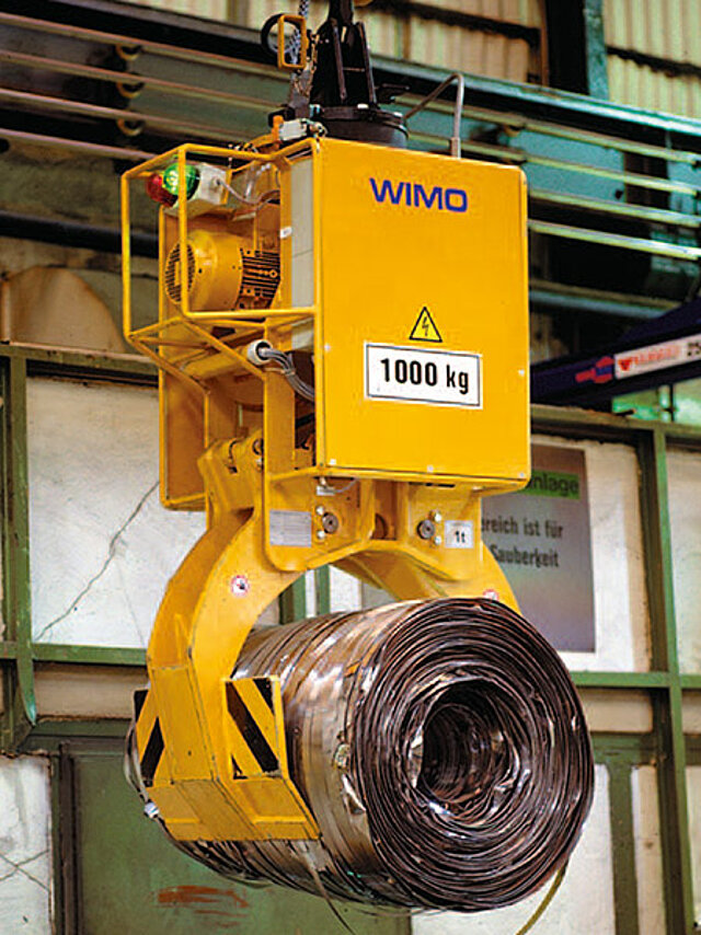 Saumschrottcoilzange mit hydraulischem Zangenarmantrieb