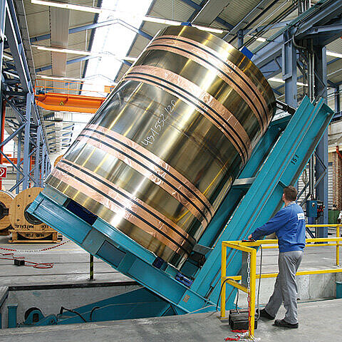 Versenkte Coilwendeeinrichtung, hydraulisch angetrieben (90°)