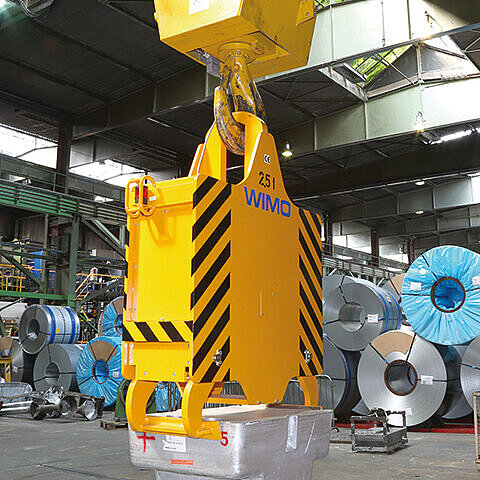 Zinkbarrenzange mit elektromechanischem Spindeltrieb