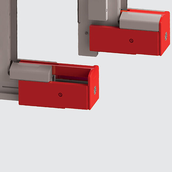 Ausfahrbare Aufnahmepratzen zum Transport mehrer Spaltbänder Ausfahrbare Aufnahmepratzen zum Transport mehrer Spaltbänder