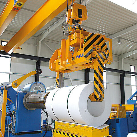 Teleskop-Coilzange mit Spindeltrieb und Wägeeinrichtung