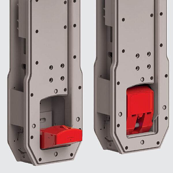 Hinged support prongs