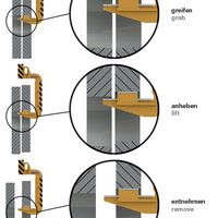 [Translate to English:] Coilhaken mit verstellbarer Zinkenauflage