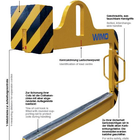 Merkmale der WIMO®-Coilhaken mit Gegengewichtsausgleich Merkmale der WIMO®-Coilhaken mit Gegengewichtsausgleich