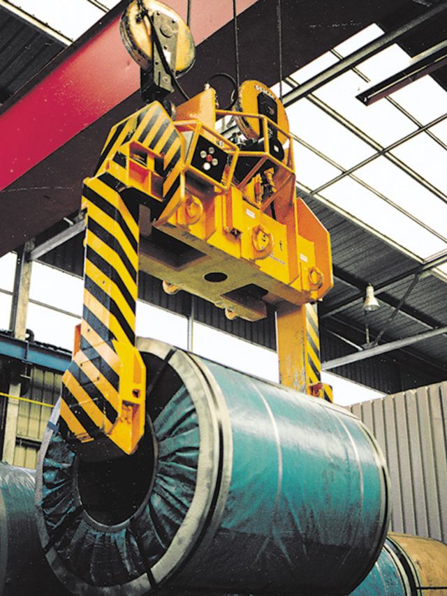Telescopic coil tong with hydraulic drive system Telescopic coil tong with hydraulic drive system