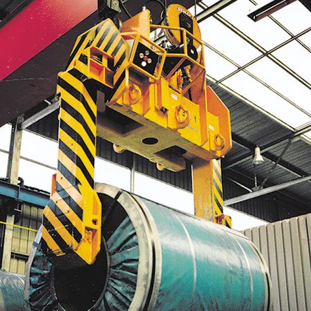 Telescopic coil tong with hydraulic drive system Telescopic coil tong with hydraulic drive system