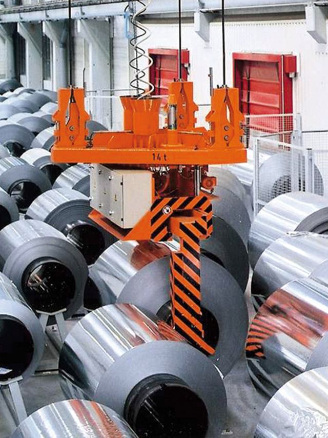 Telescopic coil tong with horizontal rotary device Telescopic coil tong with horizontal rotary device
