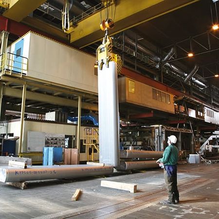 Mechanical slab turning tong Mechanical slab turning tong