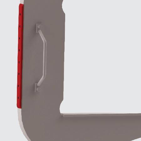Protector on the back of the hook made of synthetic material Protector on the back of the hook made of synthetic material