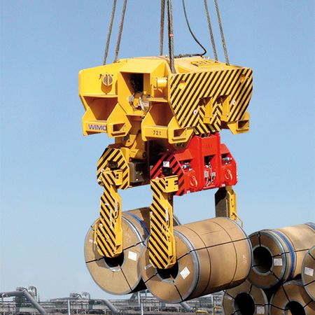 Telescopic coil gripper with spindle drive Telescopic coil gripper with spindle drive