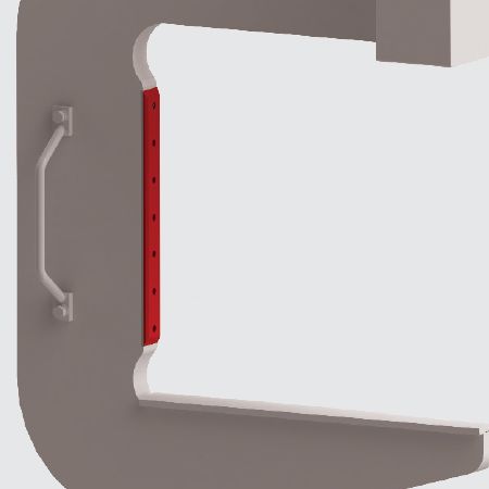 Stop plate made of synthetic material Stop plate made of synthetic material