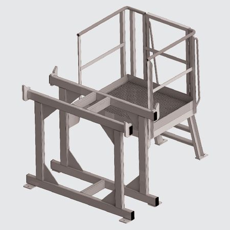Stand with maintenance platform Stand with maintenance platform