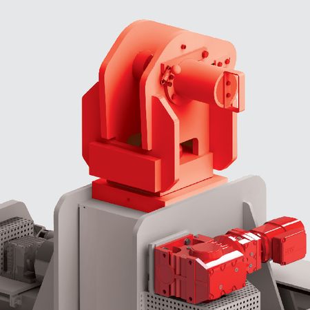 Horizontal turning gear with bolt, motorised drive Horizontal turning gear with bolt, motorised drive