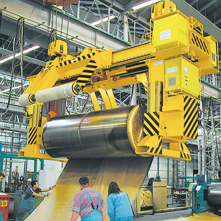 Coil Hängehaspel zum Auf- und Abwickeln von Dünnblechen