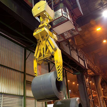 Heavy-duty parallelogram coil tong with hydraulic drive system Heavy-duty parallelogram coil tong with hydraulic drive system