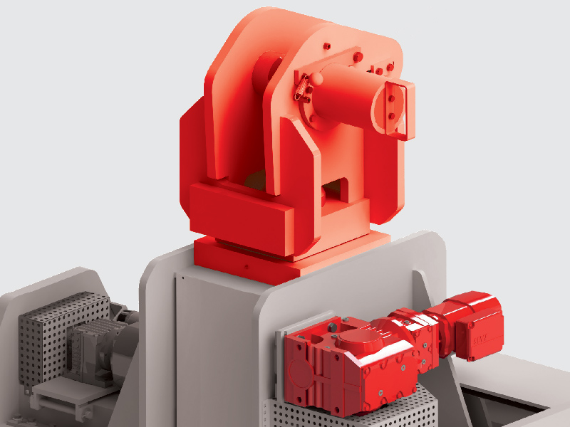 Horizontal turning gear with bolt