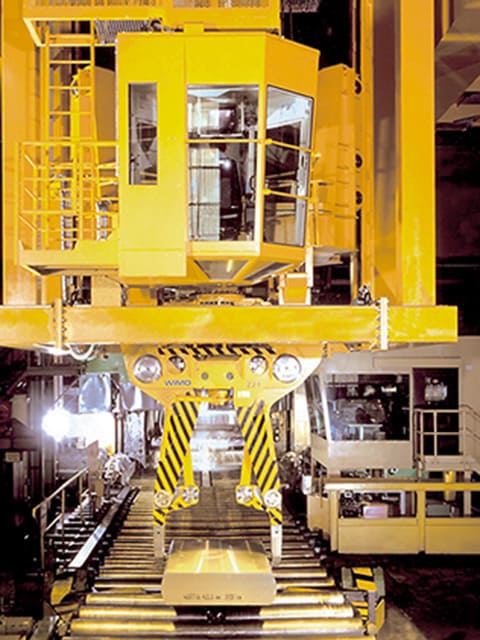 Slab tongs – horizontal use