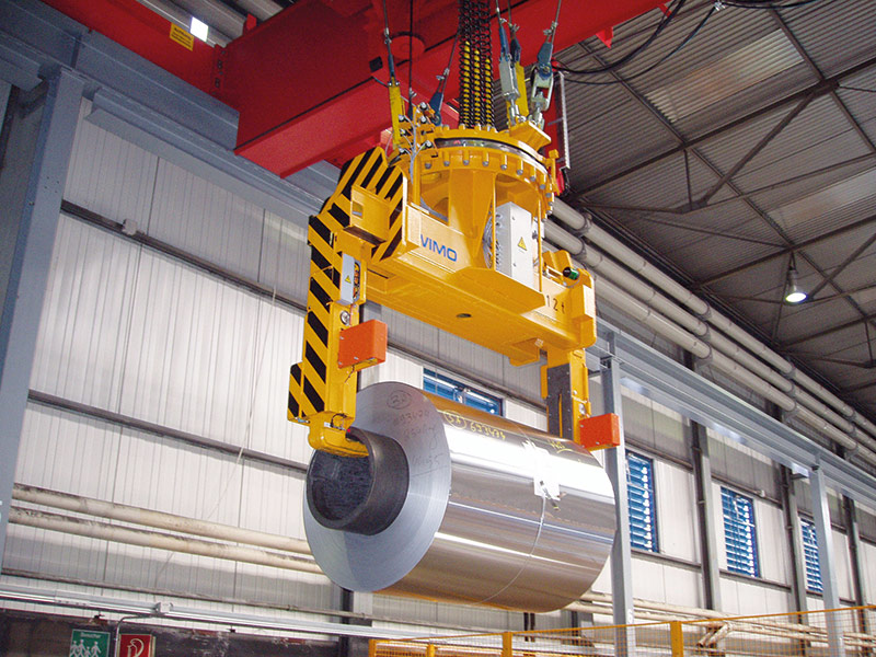 Telescopic coil tongs with especially small support prongs