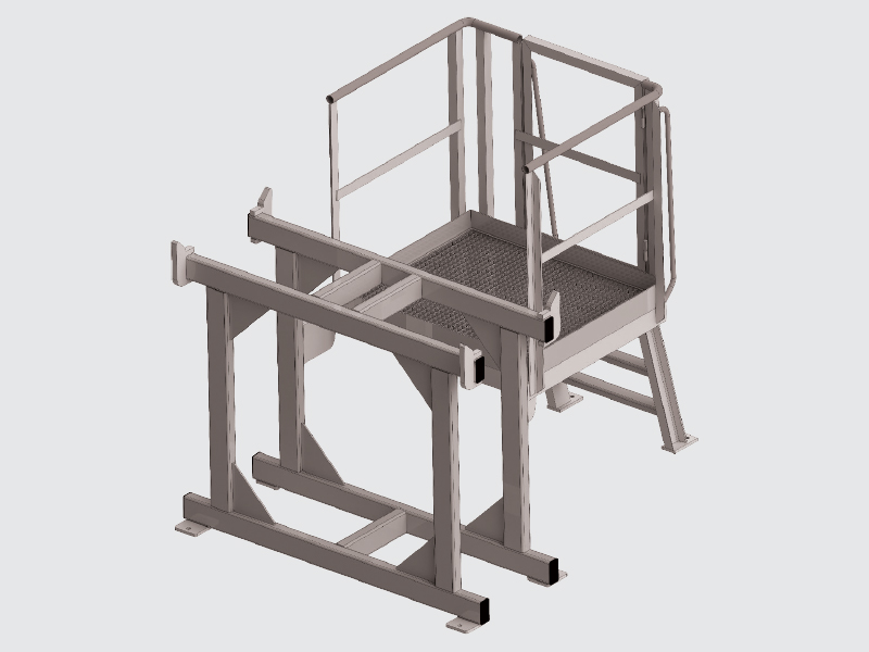 Stand with maintenance platform